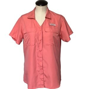 HABIT SPF 40+‎ Vented Short Sleeve Snap Shirt - Size M